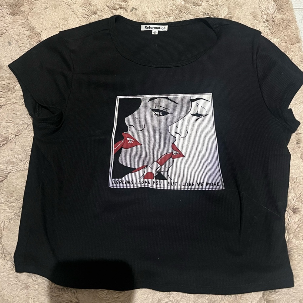 Reformation ribbed fitted tee